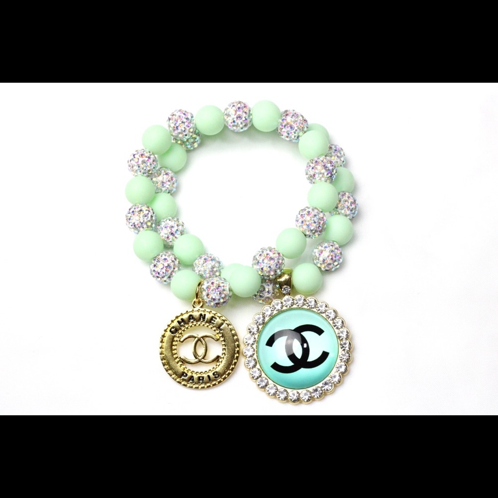 2 piece handmade beaded bracelet